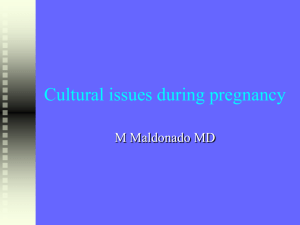 Cultural issues during pregnancy