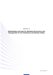 Methodology and tools for Metadata Governance - Joinup