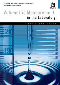 Volumetric Measurement in the Laboratory
