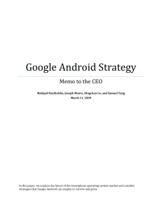 Google Android Strategy