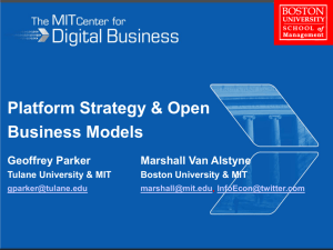 Platform Strategy & Open Business Models