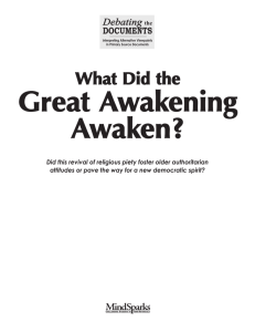 What Did the Great Awakening Awaken?