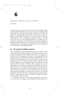 Statistical estimation using confidence intervals