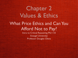 Chapter 2 Values & Ethics