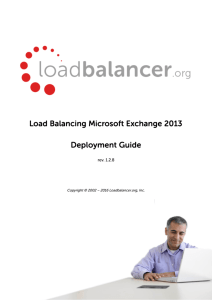 Load Balancing Microsoft Exchange 2013 - Manuals