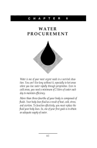 water procurement - Equipped To Survive