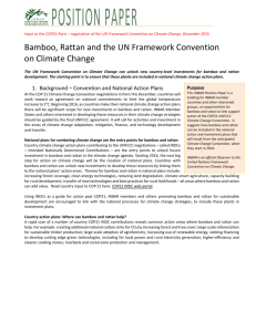 Bamboo, Rattan and the UN Framework Convention on Climate