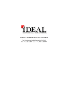 Ideal Financial Solutions, Inc.