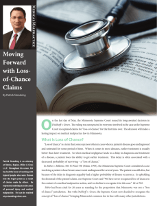 Moving Forward with Loss- of-Chance Claims Moving Forward with