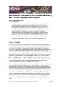 Innovation and entrepreneurship education: Embracing
