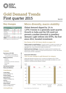 Gold Demand Trends Q1 2015