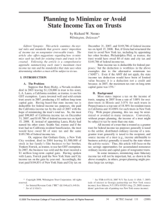 Planning to Minimize or Avoid State Income Tax on Trusts