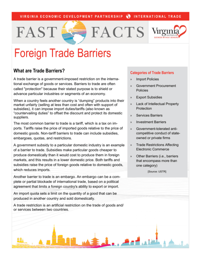 what-was-the-reasons-for-putting-barriers-to-foreign-trade-and-foreign