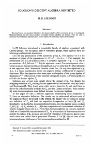 solomon's descent algebra revisited md atkinson