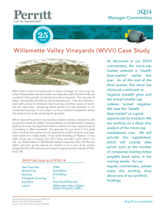 Willamette Valley Vineyards (WVVI) Case Study