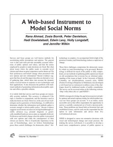 A Web-based Instrument to Model Social Norms