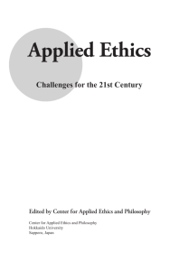 Edited by Center for Applied Ethics and Philosophy
