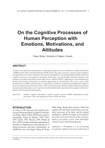 On the cognitive Processes of Human Perception with Emotions