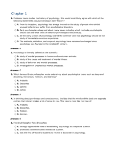 Test Bank for Psychology, 6th Edition, Don Hockenbury