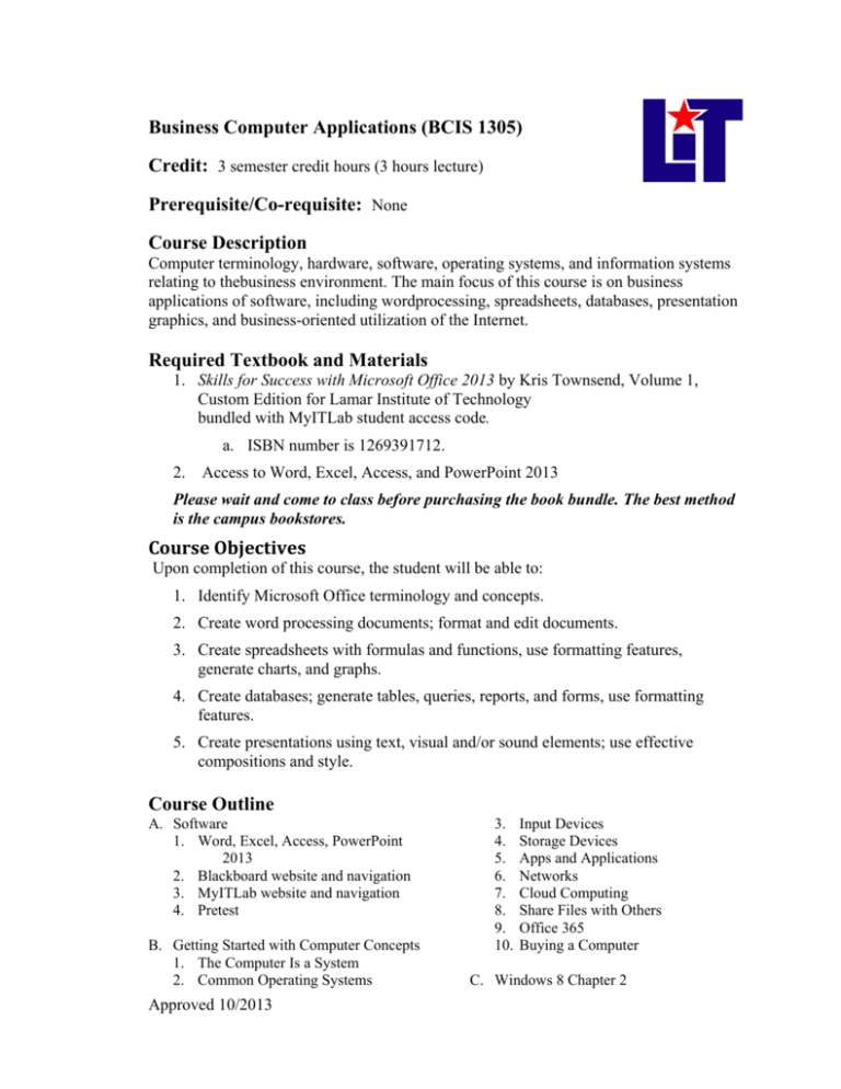 Bcis 1305 Lamar Institute Of Technology