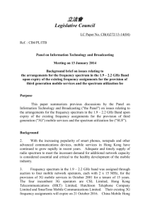 Paper on issues relating to the arrangements for the frequency