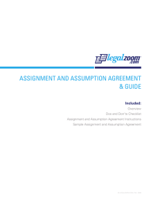 assignment and assumption agreement & guide