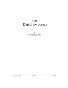 101 Digital evidence