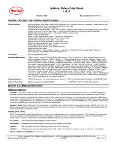 Material Safety Data Sheet L-211