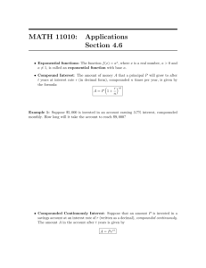 MATH 11010: Applications Section 4.6