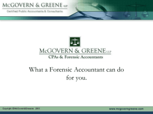 What a Forensic Accountant Can Do for You
