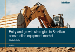 Entry and growth strategies in Brazilian construction equipment market