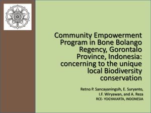 Community Empowerment Program in Bone Bolango Regency