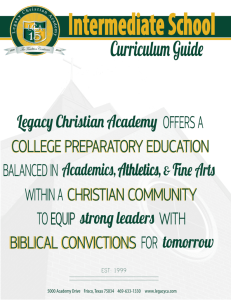 Intermediate School - Legacy Christian Academy