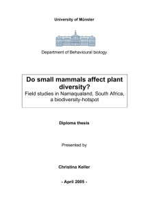 Do small mammals affect plant diversity?