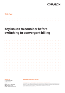 Key issues to consider before switching to convergent billing