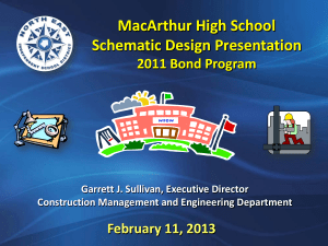 MacArthur High School Schematic Design Presentation