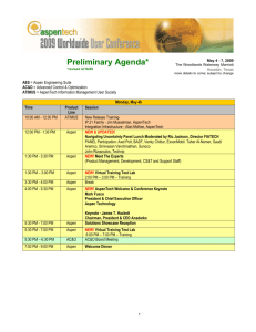 Preliminary Agenda