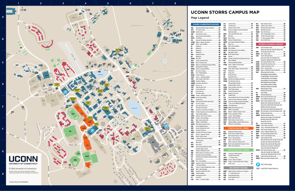 map of university of connecticut Uconn Storrs Campus Map University Of Connecticut map of university of connecticut