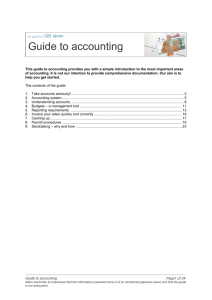 Guide to accounting