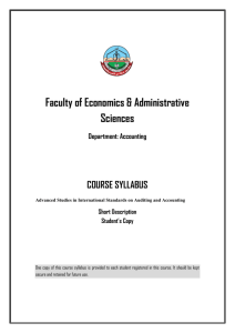 Faculty of Economics & Administrative Sciences