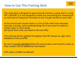 FRC LabVIEW Quick Start Guide