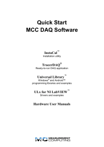 Quick Start: MCC DAQ Software