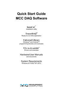 Quick Start Guide: MCC DAQ Software
