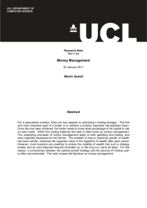 Money Management - UCL Computer Science