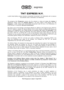 Prospectus TNT Express NV