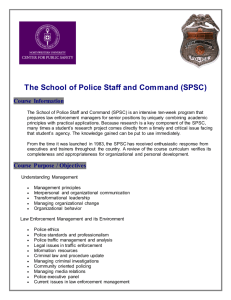 The School of Police Staff and Command (SPSC)