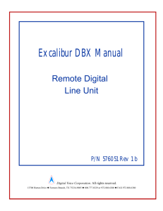 Remote Digital Line Unit - Digital Voice Corporation