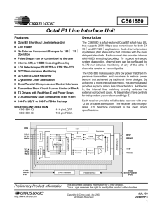 CS61880 Octal E1 Line Interface Unit