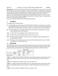 BEM 103 Introduction to Finance. MID TERM EXAMINATION PAGE
