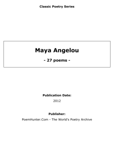 Maya Angelou - poems